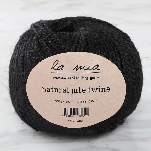 La Mia Natural Jute Twine 100 gr Siyah Jüt İp - L213 - 34104 ürün görseli