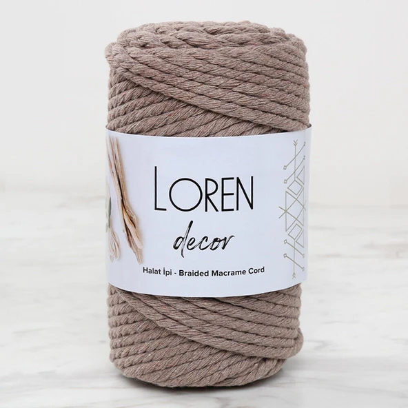Loren Decor 3 Büküm Makrome İpi Vizon  - L143 ürün görseli