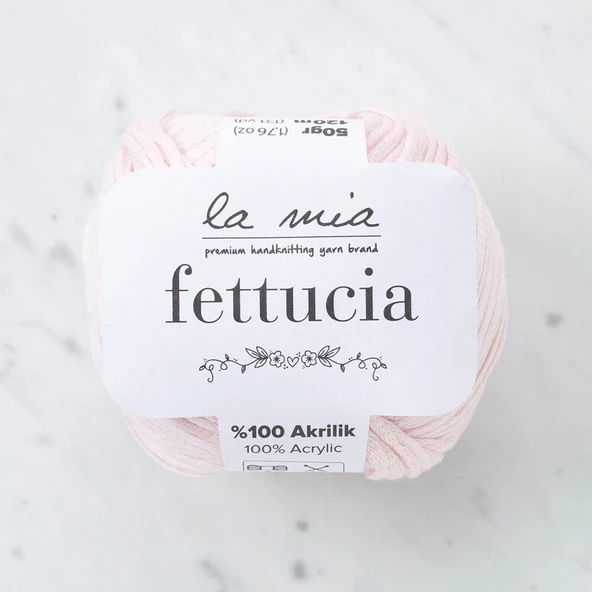 La Mia Fettucia Toz Pembe El Örgü İpi - L063 - 33887 ürün görseli
