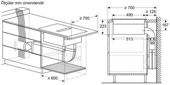 Bosch PVS811B16E Ocak İndüksiyon Davlumbaz Entegreli - Resim 7