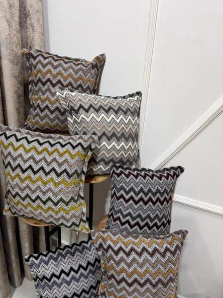 NİVEMESHOME SARI YEŞİL KIRLENT KILIFI 45X45 - 5