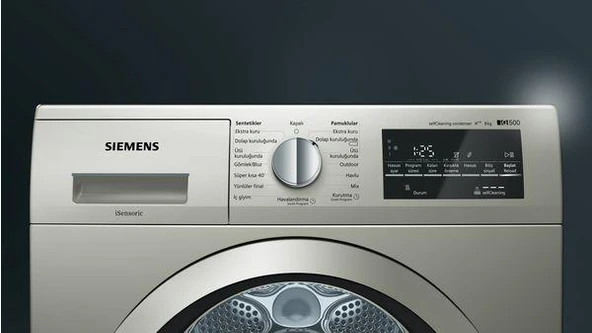 Siemens WT45W41STR Çamaşır Kurutma Makinesi 8 kg A++ Gri Isı Pompalı - Resim 4