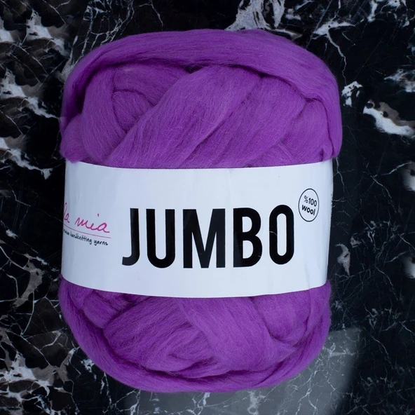 La Mia Jumbo Mor Dev Yün El Örgü İpi - J6 ürün görseli