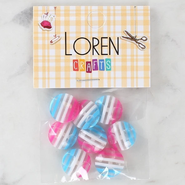 Loren Crafts 8'li Desenli Düğme - 1093 ürün görseli