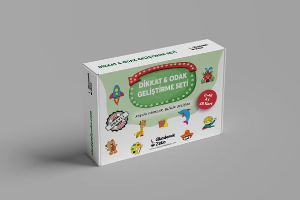 5 yaş Etkinlik Seti, Dikkat&Odak Geliştirme, Sebzeler, Meyveler, Hayvanlar Zeka Kartları - 6