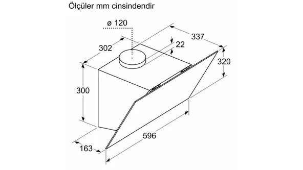 Siemens LC64KPJ70T Davlumbaz Duvar Tipi Gri - Resim 7