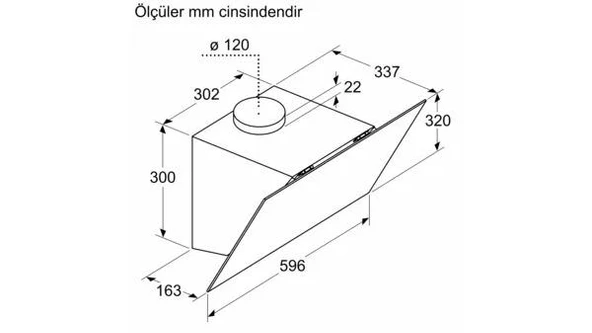 Profilo DVK6J429 Davlumbaz Duvar Tipi Beyaz Cam - Resim 7