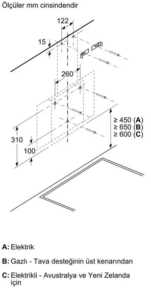 Bosch DWK63PJ20T Davlumbaz Beyaz Duvar Tipi - Resim 8
