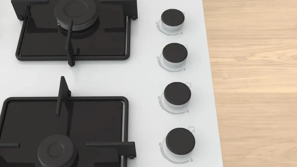 Bosch POP0C2P30O Ocak Set Üstü Gazlı Sert Cam Beyaz - 2