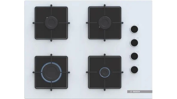 Bosch POP7C2P30O Ocak Ankastre Gazlı Sert Cam Beyaz ürün görseli 1