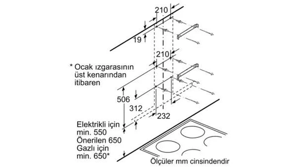 Profilo DVG6D660 Davlumbaz Duvar Tipi 60 Cm - Resim 4