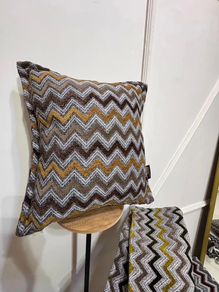 NİVEMESHOME SARI YEŞİL ELYAF DOLGULU KIRLENT KILIFI 45X45 - 2