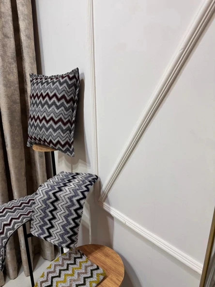 NİVEMESHOME SARI YEŞİL ELYAF DOLGULU KIRLENT KILIFI 45X45 - 6