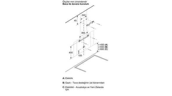Siemens LC91KLT60 Davlumbaz Duvar Tipi Siyah Cam - Resim 12