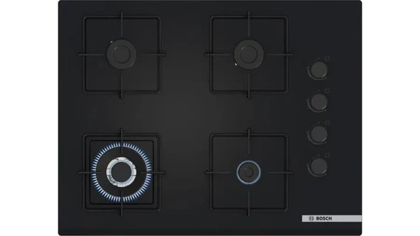 Bosch POH7C6P30O Ocak Ankastre Gazlı Sert Cam Siyah ürün görseli