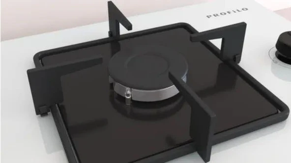 Profilo OE36K2P10D Ocak Ankastre Gazlı Sert Cam Beyaz - Resim 5