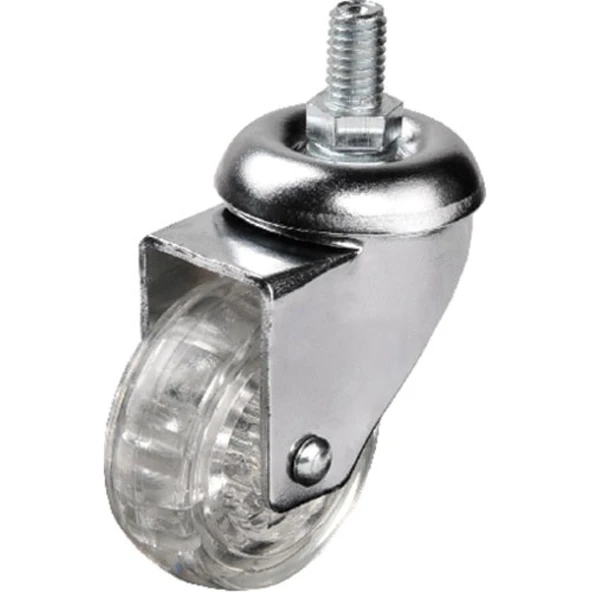 Hts 302 - 50x20 mm Şeffaf Makaralı Vidalı Teker - 1