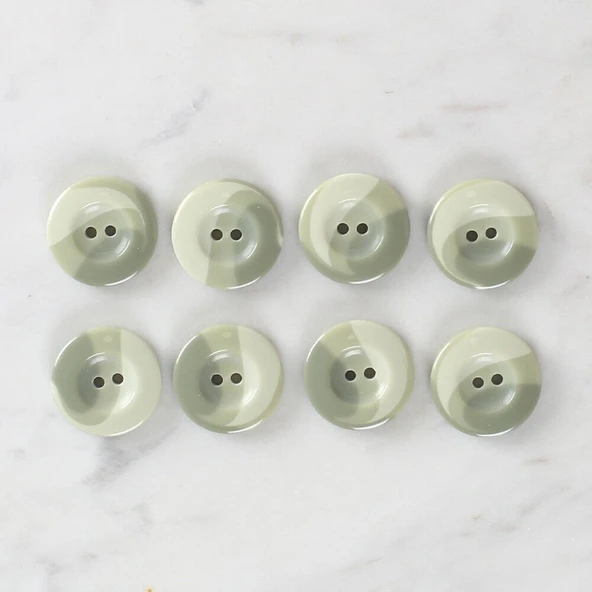 Loren Crafts 8'li Düğme Yeşil- 1127 - Resim 2