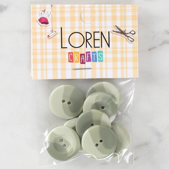 Loren Crafts 8'li Düğme Yeşil- 1127 ürün görseli