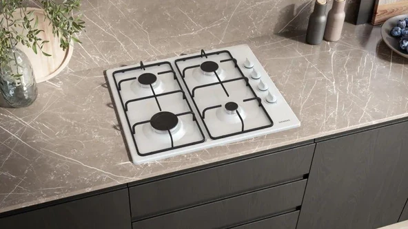 Siemens EB6C2PK80O Ocak Ankastre Gazlı Emaye Beyaz - Resim 4