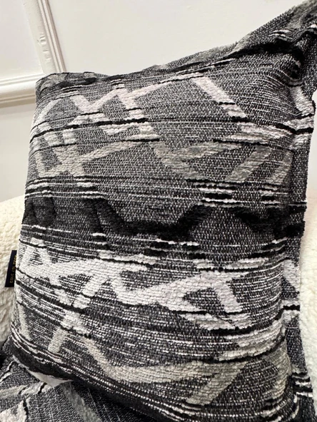 NİVEMESHOME ELYAF DOLGULU KIRLENT 45X45 MATEO 67-01 ANTRASİT GRİ