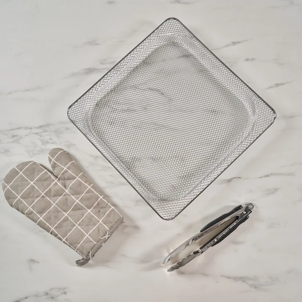 Karaca Vintage Craft Pizza Makinesi ve Airfryer Cream - Resim 10