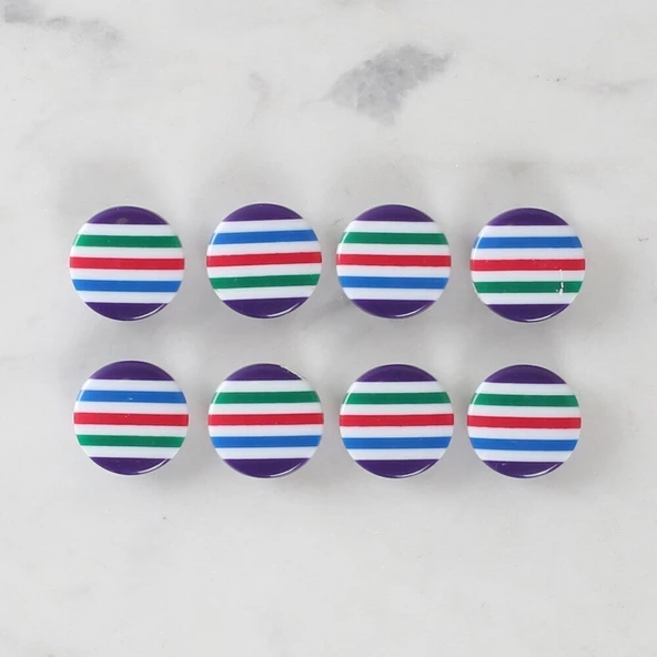 Loren Crafts 8'li Desenli Düğme - 1084 - Resim 2