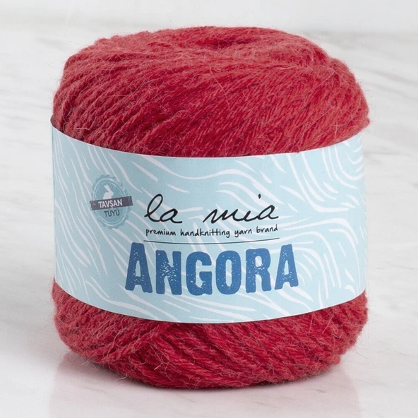 La Mia Angora 50gr Kırmızı El Örgü İpi - L004 - 33799 ürün görseli