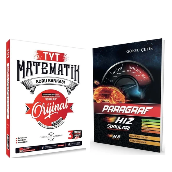 Orijinal Yayınları TYT Orijinal Matematik ve Hız Renk Paragraf Soru Bankası Seti 2 Kitap ürün görseli 1