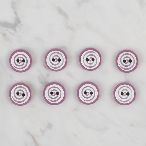 Loren Crafts vişne çürüğü 8 li yuvarlak düğme - 44 - Resim 2