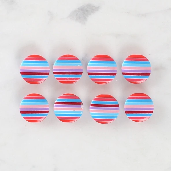 Loren Crafts 8'li Desenli Düğme - 1106 - Resim 2