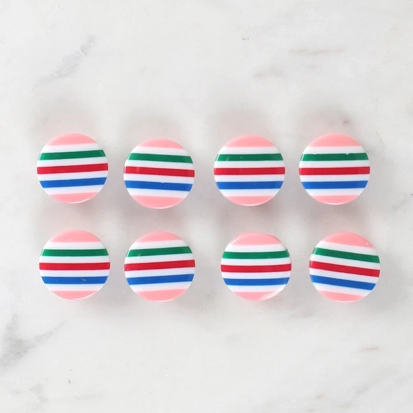 Loren Crafts 8'li Desenli Düğme - 1103 - Resim 2