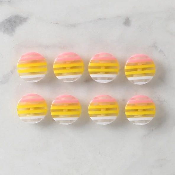 Loren Crafts 8'li Desenli Düğme - 1086 - Resim 2