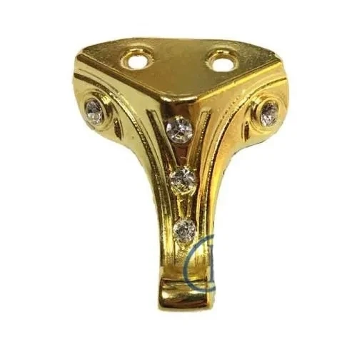 CEYLAN ADAM Moda Taşlı Ahşap Sandık Ayağı, Kutu Ayak 3,5 Cm - Sarı, 50 Adet