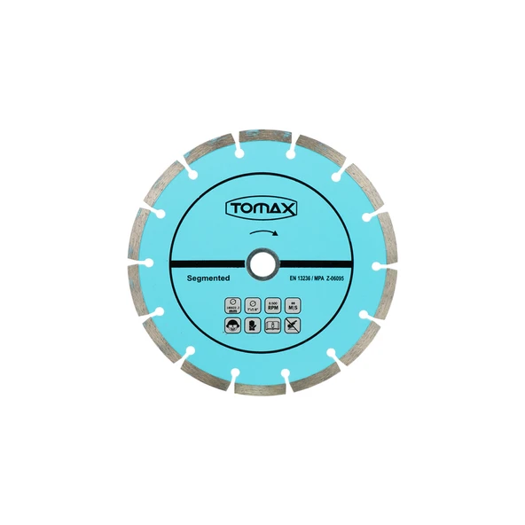 Tomax Segmentli Elmas Beton Kesici Disk - 115x2,0x22 - 1
