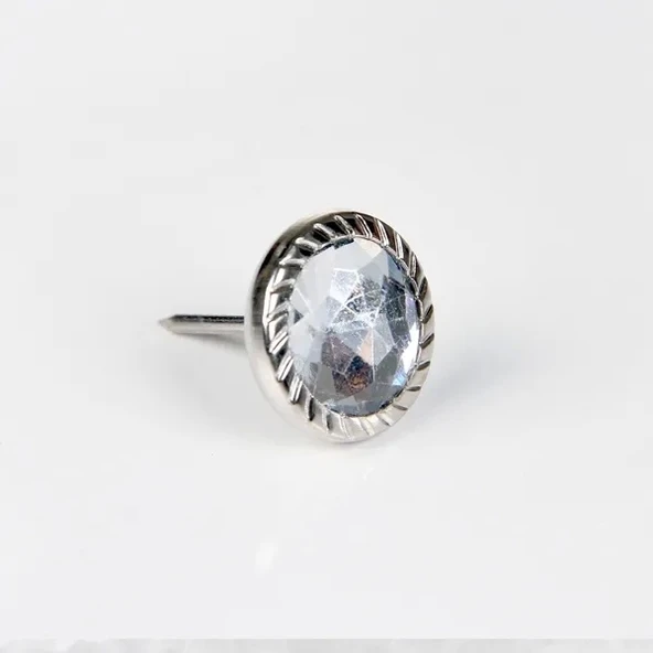 CEYLAN ADAM Dekoratif Parlak Taşlı Kabara Raptiye 17 Mm - 500 ürün görseli