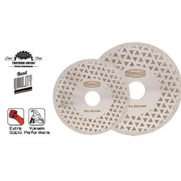 Tomax Elektrolize Elmas Kesici Flanşlı Disk - 180 mm - 1