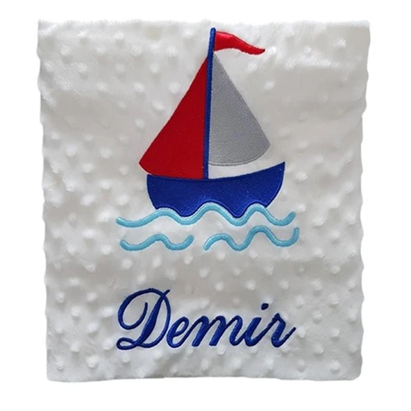 Kişiye Özel Nohut Battaniye Yelkenli Desen - 1