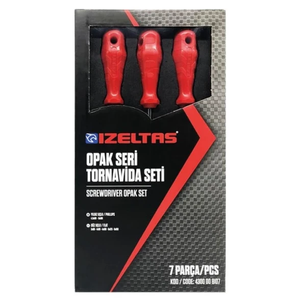İzeltaş 4300 Opak Seri 7 Parça Tornavida Seti ürün görseli
