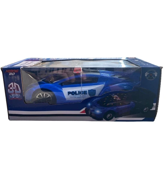 3D Işıklı Sesli Polis Arabası Oyuncak - Spor Araba - 4