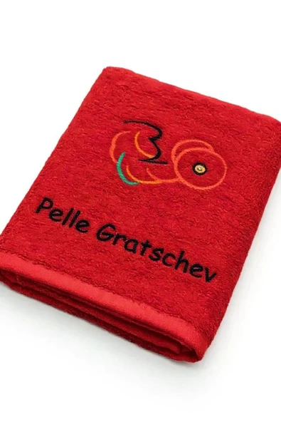 İsimli Fitnes  Antreman Havlusu Siyah 50x90 cm - Resim 4