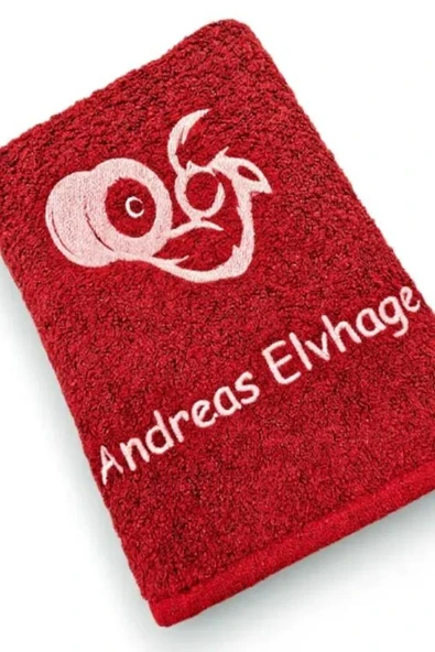 İsimli Fitnes  Antreman Havlusu Siyah 50x90 cm - Resim 5