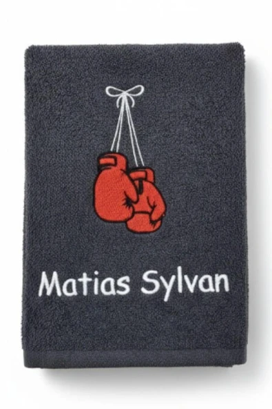 İsimli Boks Temalı Antreman Havlusu 50x90 cm - 1