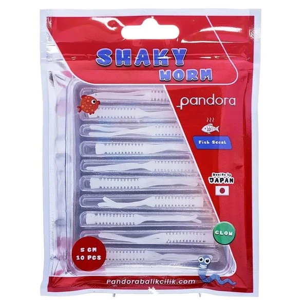 Pandora Shaky Worm 5 cm 10 Parça Lrf Silikon Yem - 6