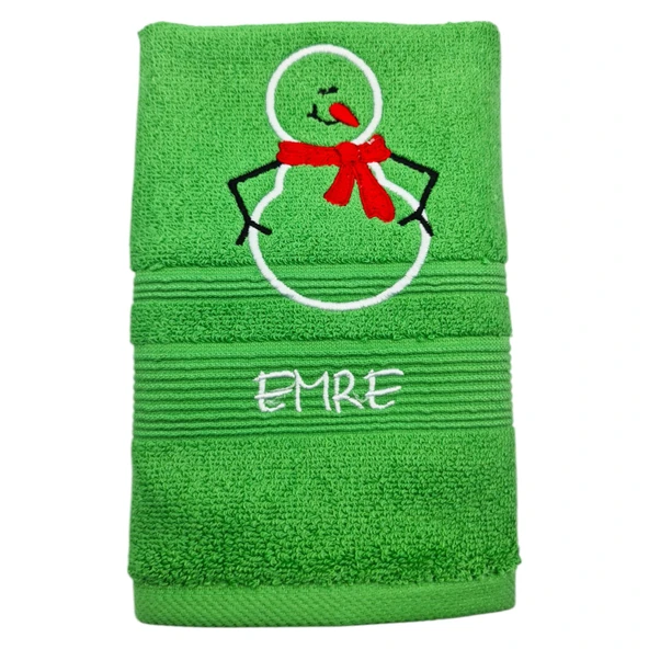 İsimli Kardan Adam Yılbaşı Havlusu 30x50cm ürün görseli