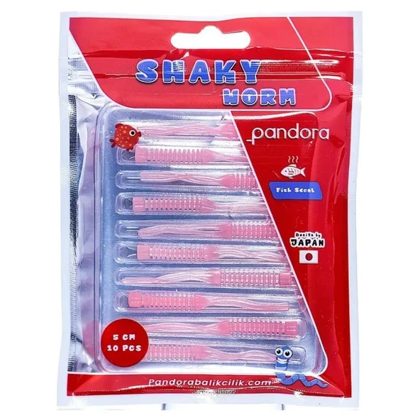 Pandora Shaky Worm 5 cm 10 Parça Lrf Silikon Yem - 4