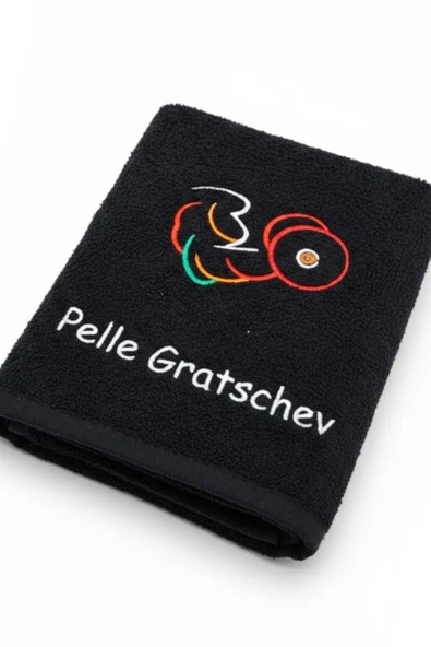 İsimli Fitnes  Antreman Havlusu Siyah 50x90 cm - Resim 2