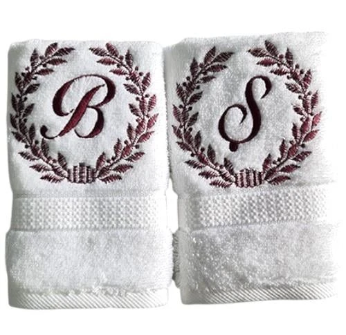 Nakışlı Pamuk-coton Havlu Harfli 2 li set ürün görseli