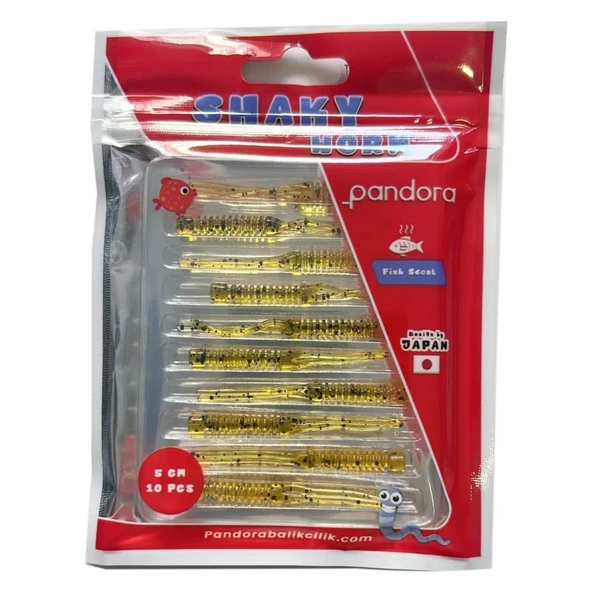 Pandora Shaky Worm 5 cm 10 Parça Lrf Silikon Yem - 3