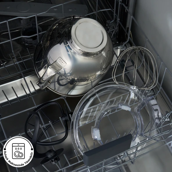 Karaca Pro Artisan Tartılı Dijital Ekran Zaman Ayarlı Döküm Hamur Yoğurma Makinesi Copper Glow 1600W 5L - Resim 11